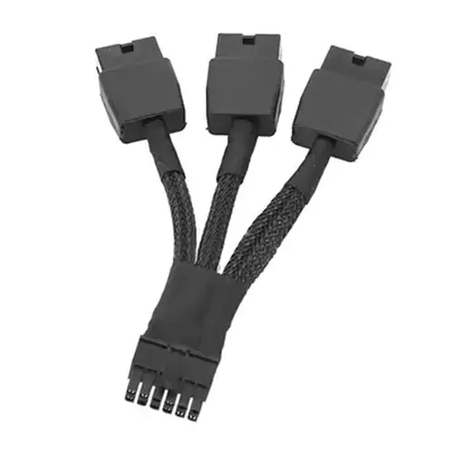 Replacement 12VHPWR 12+4Pin PCIe 5.0 to 3x8Pin (6+2P) Power Cable 10 cm Braided