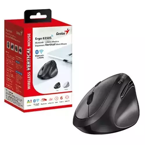Genius Ergo 8350S mouse Universal Right-hand RF Wireless + Bluetooth Optical 2400 DPI