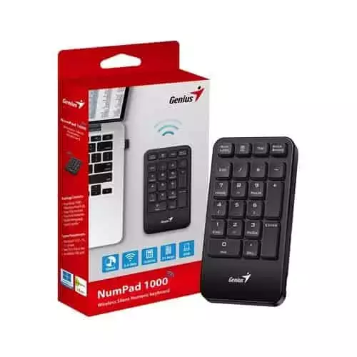 Genius Numpad 1000 2.4Ghz Wireless Numeric Keypad Portable Numberpad With Palm Rest