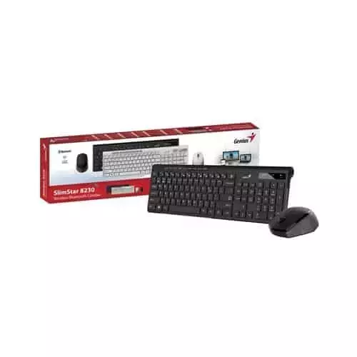 Genius SlimStar 8230 keyboard Mouse included Home/Office RF Wireless + Bluetooth English Black