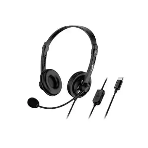 Genius HS-230U Headset Wired Head-band Office/Call center USB Type-C Black