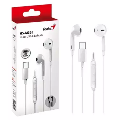 Genius HS-M365B Headset Wired In-ear Calls/Music White