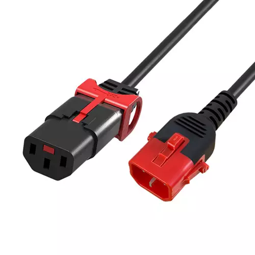 Cablenet 42-5020 power cable Black Red 2 m IEC C14 IEC C13