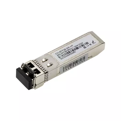 Cablenet CN-SFP28-SR-HP. SFP transceiver type: Fiber optic Maximum data transfer rate: 25000 Mbit/s Interface type: SFP28. Product colour: Metallic Form factor: SFP28 Brand compatibility: HP. Country of origin: China
