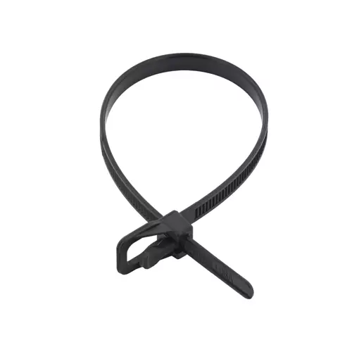 Cablenet EVT-S08BK-TA. Type: Releasable cable tie Material: Nylon Product colour: Black. Length: 200 mm Width: 4.8 mm. Quantity per pack: 100 pc(s)