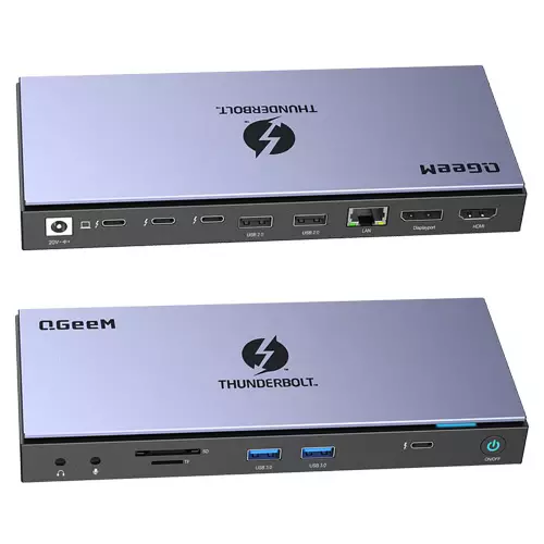 Cablenet 40-4250 laptop dock/port replicator Wired Thunderbolt 4 Black Blue