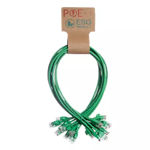 Cablenet 0.25m Cat6 RJ45 Green U/UTP LSOH 30AWG Slim Snagless Booted Patch Lead (PK10)