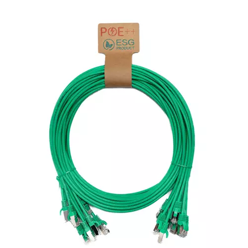 Cablenet 0.3m Cat6a RJ45 Green U/FTP LSOH 30AWG Slim Snagless Booted Patch Lead (PK10)