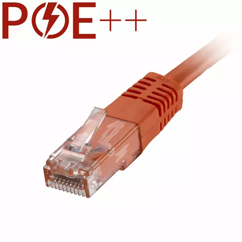 Cablenet 10m Cat6 RJ45 Orange U/UTP PVC 24AWG Flush Moulded Booted Patch Lead