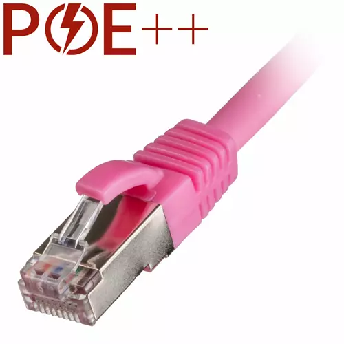 Cablenet 10m Cat6a RJ45 Pink S/FTP LSOH 26AWG Snagless Booted Patch Lead