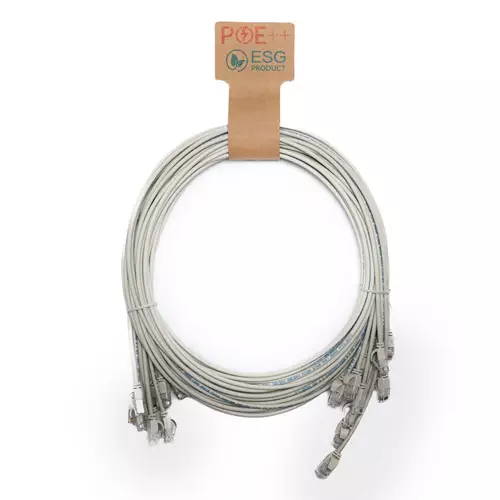 Cablenet 1m Cat6 RJ45 Grey U/UTP LSOH 30AWG Slim Snagless Booted Patch Lead (PK10)