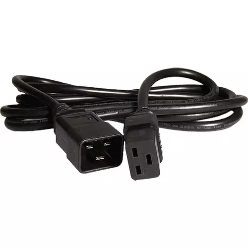 Cablenet 1m IEC C20 - IEC C19 H05Z1Z1-F Black LSOH 1.5mm Power Lead. Cable length: 1 m Connector 1: C20 coupler Connector 2: C19 coupler Cable type: H05Z1Z1-F