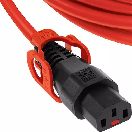 Photos - Cable (video, audio, USB) Cablenet 2m IEC C14 - IEC C13 IEC Lock + Orange PVC 1.0mm Power Leads 42-3133