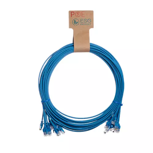 Cablenet 3m Cat6 RJ45 Blue U/UTP LSOH 30AWG Slim Snagless Booted Patch Lead (PK10)