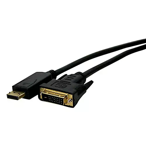 Cablenet 3m DisplayPort Male 1.2 - DVI-D Male 1080p Uni-D Black Cable. Cable length: 3 m Connector 1: DisplayPort Connector 2: DVI. Quantity per pack: 1 pc(s). Cable colour: Black