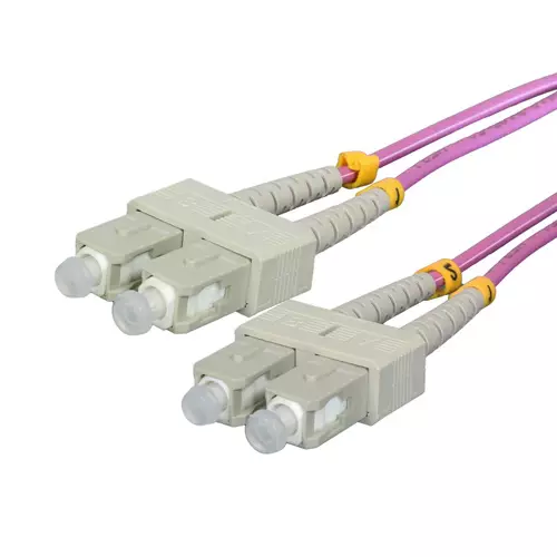 Cablenet 3m OM3 50/125 SC-SC Duplex Violet LSOH Fibre Patch Lead. Cable length: 3 m Fibre optic type: OM3 Connector 1: SC Connector 2: SC Core diameter: 50 m Connector gender: Male/Male Full duplex