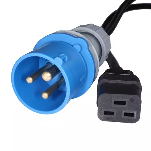 Cablenet 5m 16Amp Commando - IEC-C19 Black PVC 1.5mm Power Lead. Cable length: 5 m Connector 1: IEC 309 Connector 2: C19 coupler Cable type: H05VV-F