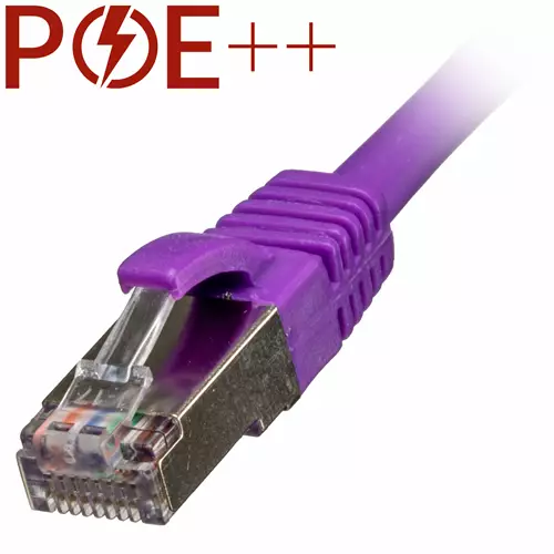 Cablenet 5m Cat6a RJ45 Violet S/FTP LSOH 26AWG Snagless Booted Patch Lead