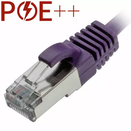 Cablenet 5m Cat6a RJ45 Violet U/FTP LSOH 30AWG Slim Snagless Booted Patch Lead