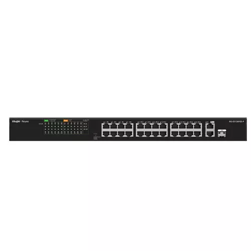 Ruijie Networks RG-ES126FGS-P network switch Unmanaged L2 Gigabit Ethernet (10/100/1000) Power over Ethernet (PoE) Black
