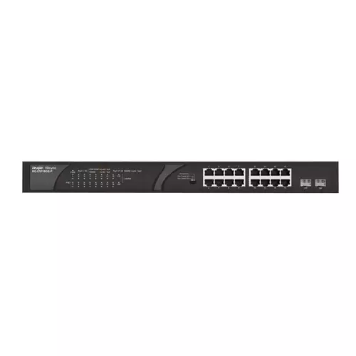 Ruijie Networks RG-ES118GS-P network switch Unmanaged Gigabit Ethernet (10/100/1000) Power over Ethernet (PoE) Black