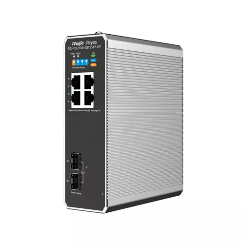 Ruijie Networks RG-NIS2100 Managed L2 Gigabit Ethernet (10/100/1000) Power over Ethernet (PoE) Black Stainless steel