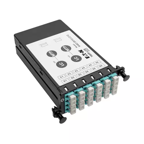 Tripp Lite N482-2M12-LC12 40Gb to 10Gb Breakout Cassette - (x2) 12-Fiber OM4 MTP/MPO ( Male with Pins ) to (x12) LC