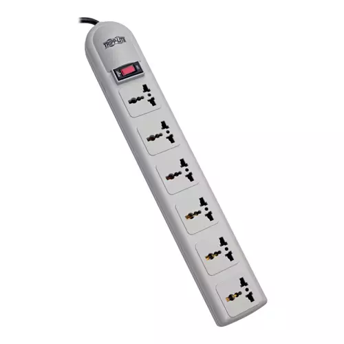 Tripp Lite SUPER6OMNIB Protect It! 230V 6-Universal Outlet Surge Protector 1.8M Cord British Plug 750 Joules