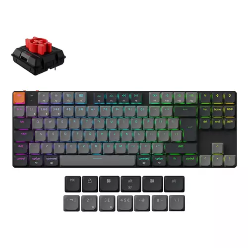 Keychron K1 keyboard Universal USB + Bluetooth QWERTY UK English Grey