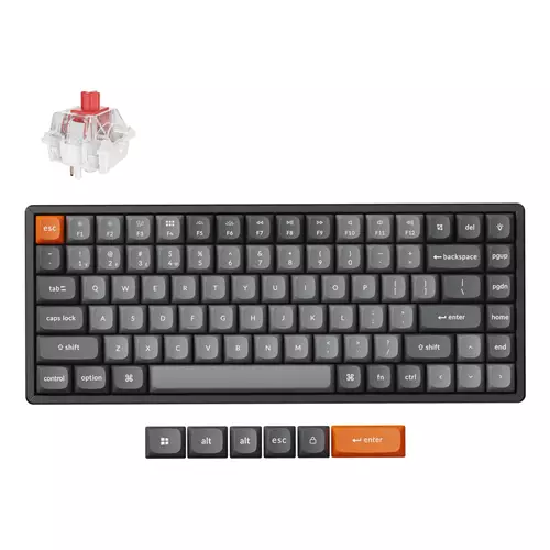 Keychron K2 Max keyboard Universal USB + RF Wireless + Bluetooth QWERTY UK English Black Grey