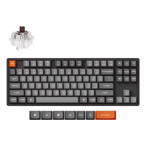 Keychron K8 Max keyboard Universal USB + RF Wireless + Bluetooth QWERTY UK English Black