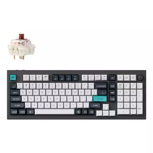Keychron Q5 Max keyboard Universal USB + RF Wireless + Bluetooth QWERTY UK English Black White