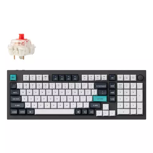 Keychron Q5 Max keyboard Universal USB + RF Wireless + Bluetooth QWERTY UK English Black White