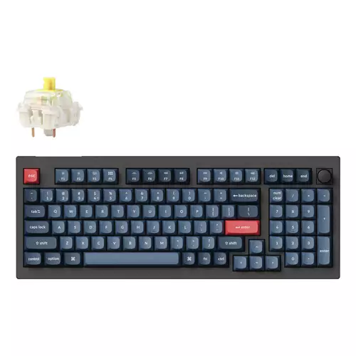 Keychron V5 Max keyboard Universal USB + RF Wireless + Bluetooth QWERTY UK English Black Grey