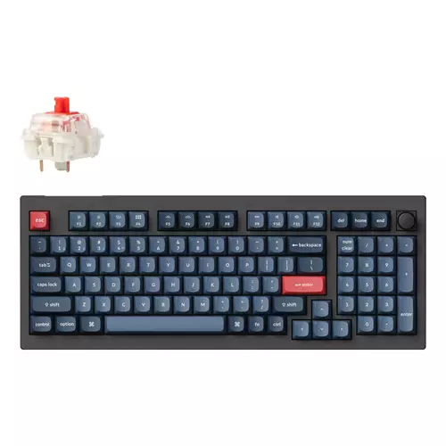 Keychron V5 Max keyboard Universal USB + RF Wireless + Bluetooth QWERTY UK English Black Grey