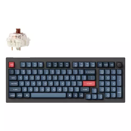 Keychron V5 Max keyboard Universal USB + RF Wireless + Bluetooth QWERTY UK English Black Grey