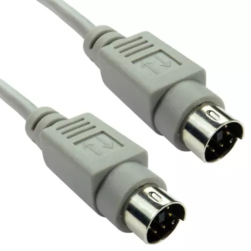 Cables Direct PS/2 PS/2 cable 10 m 6-p Mini-DIN Grey