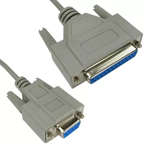 Cables Direct 2m D9/D25 serial cable Grey D9 FM D25 FM