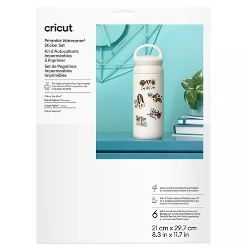 Cricut Sticker Set Waterproof A4- White 36 sheets