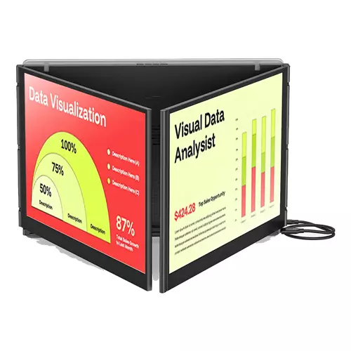 Mobile Pixels Trio 3 Portable monitor Black 35.6 cm (14") LCD 1920 x 1080 pixels