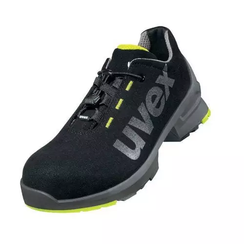 Uvex U8544 Unisex Black Grey Yellow Composite Toe Capped Safety Shoes UK 7 EU 41