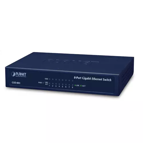 PLANET GSD-803 Gigabit Ethernet (10/100/1000) Blue