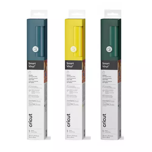 Cricut Smart Vinyl Matless Permanent Vinyl (13 in x 36 in) Forrest Green Yellow Deep Seafoam