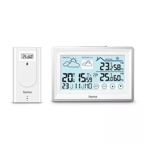 Hama 00222228 digital weather station White Battery