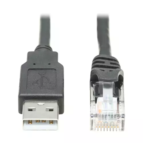 Tripp Lite U009-006-RJ45-X USB-A to RJ45 Rollover Console Cable (M/M) - Cisco Compatible 250 Kbps 6 ft. (1.83 m) Black