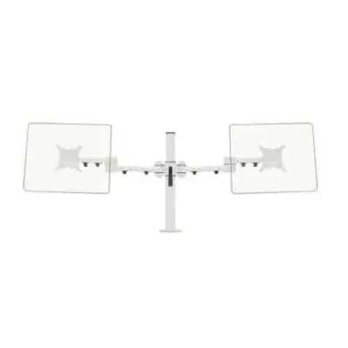 Stream Dual Desk Mount For Screens Up To 30" Diagonal Max Weight 40Kg - White