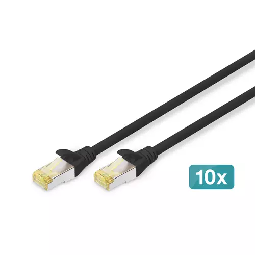 Photos - Ethernet Cable Digitus CAT 6A S/FTP patch cable 10 pieces DK-1644-A-0025-BL-10 