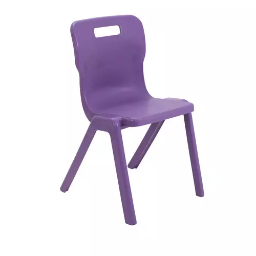 Titan Furniture One Piece Chair Hard seat Hard backrest Purple Polypropylene