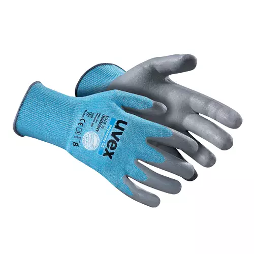 Photos - Safety Equipment UVEX 6008108 protective handwear Blue Grey Elastane Polyamide 1 pc(s) UV6008108 
