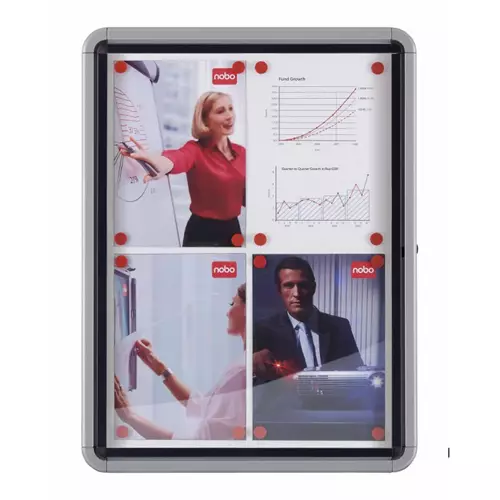Nobo Premium Plus Outdoor Magnetic Lockable Notice Board 12xA4
